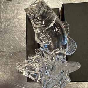 Princess House Big Bass Fish Lead Crystal paper weight